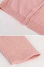 Cardigan oversize com capuz tricô feminino corte amplo