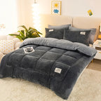 Edredom plush extra grosso antistático para outono e inverno