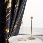 Cortinas blackout estampa mármore bronzeado 2 peças para sala e quarto, opacidade total
