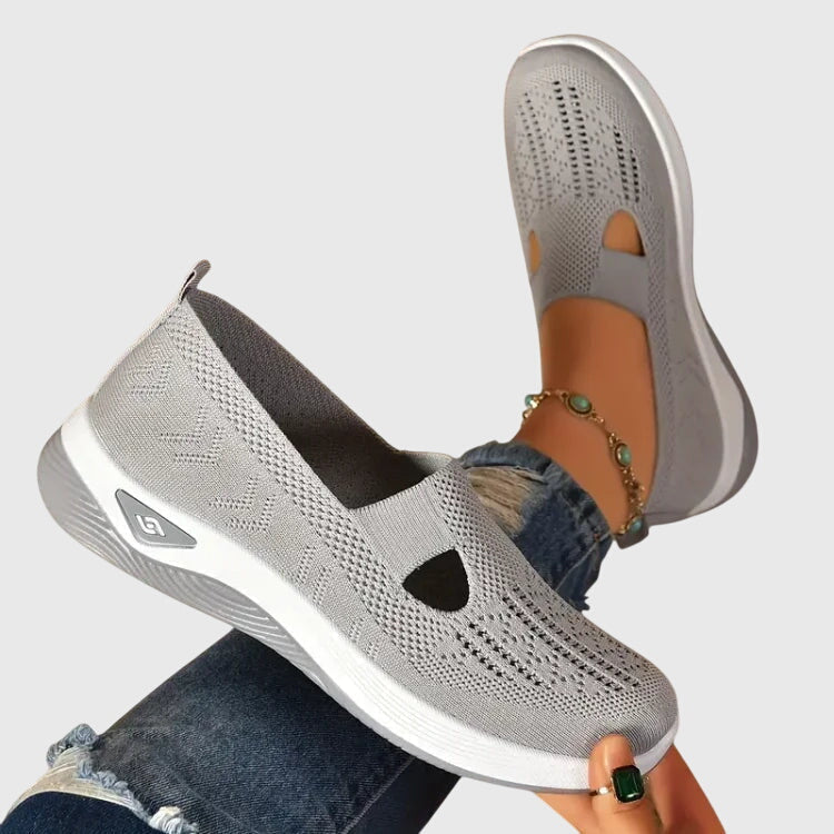 Sapatos ortopédicos de caminhada femininos antiderrapantes com suporte ergonómico
