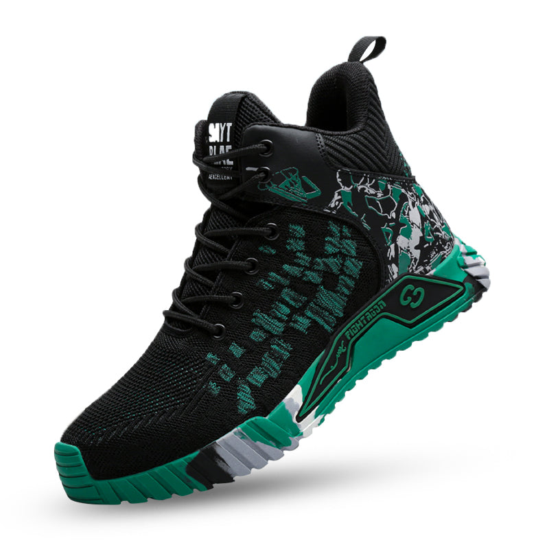 Sapatos de segurança com biqueira de aço e sola antiperforação Kevlar, leves e respiráveis