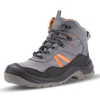 Sapatos de segurança com biqueira de aço e malha respirável antifuros ISO 20345