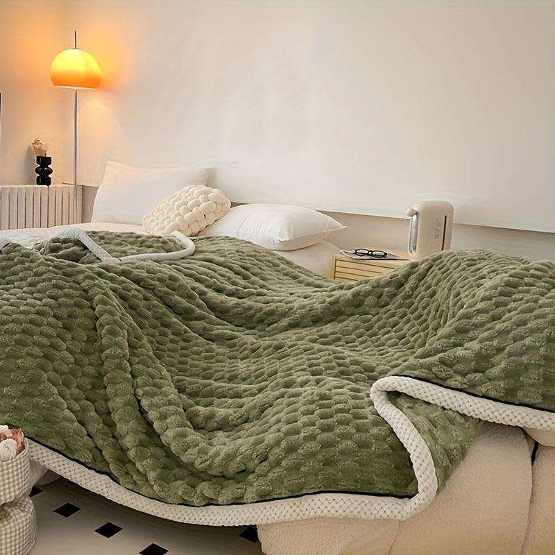 Manta de microfibra suave e leve para sofá, cama e viagem, padrão riscas
