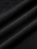 Top canelado manga longa gola redonda corte slim feminino