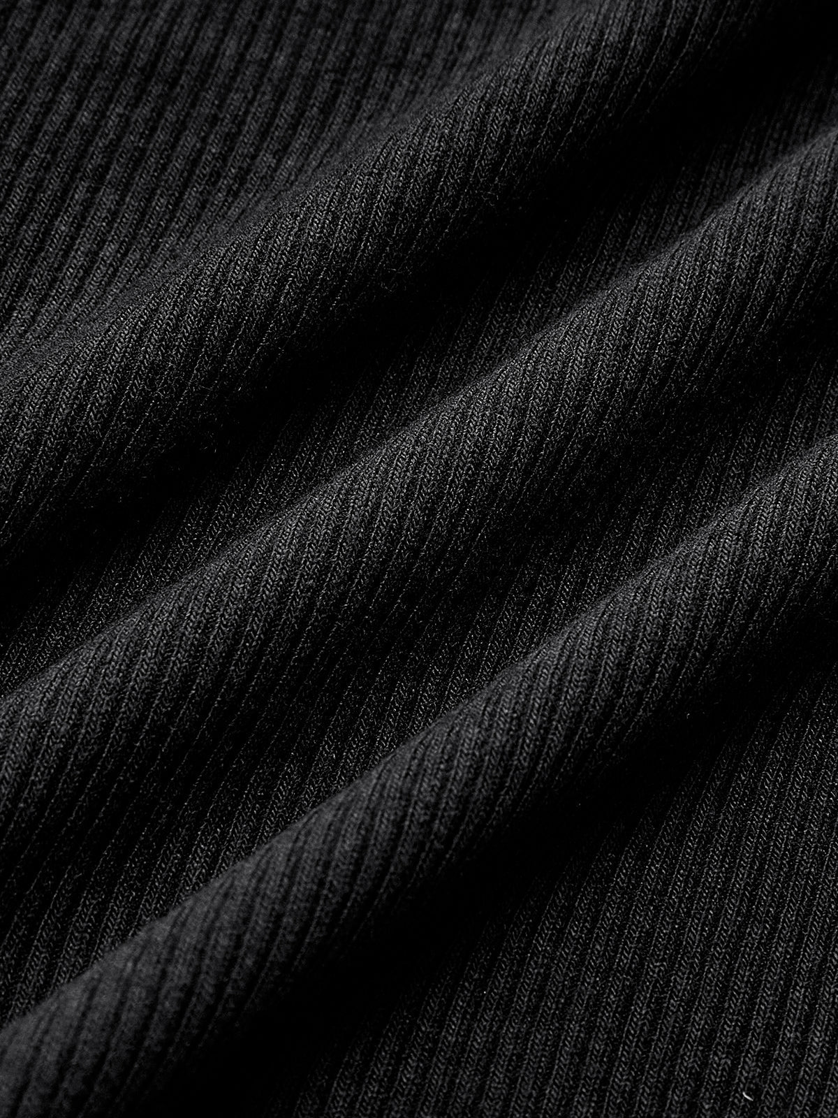 Top canelado manga longa gola redonda corte slim feminino