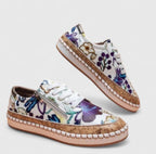 Sapatos ortopédicos femininos slip-on com suporte de arco e calcanhar