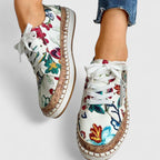 Sapatos ortopédicos femininos slip-on com suporte de arco e calcanhar