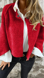 Casaco feminino manga longa gola redonda outono inverno tamanhos S a 5XL