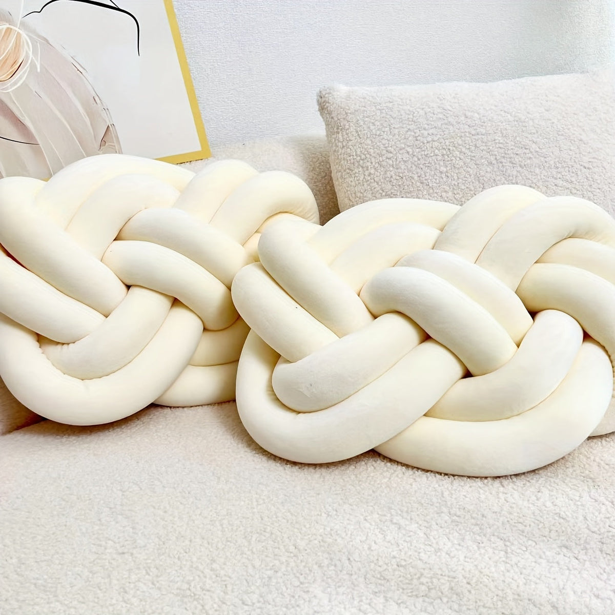 Almofadas decorativas de pelúcia macia, pack 2 unidades, design geométrico para sofá e cama