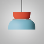 Luminária pendente dome nórdica led liga de zinco bicolor estilo escandinavo