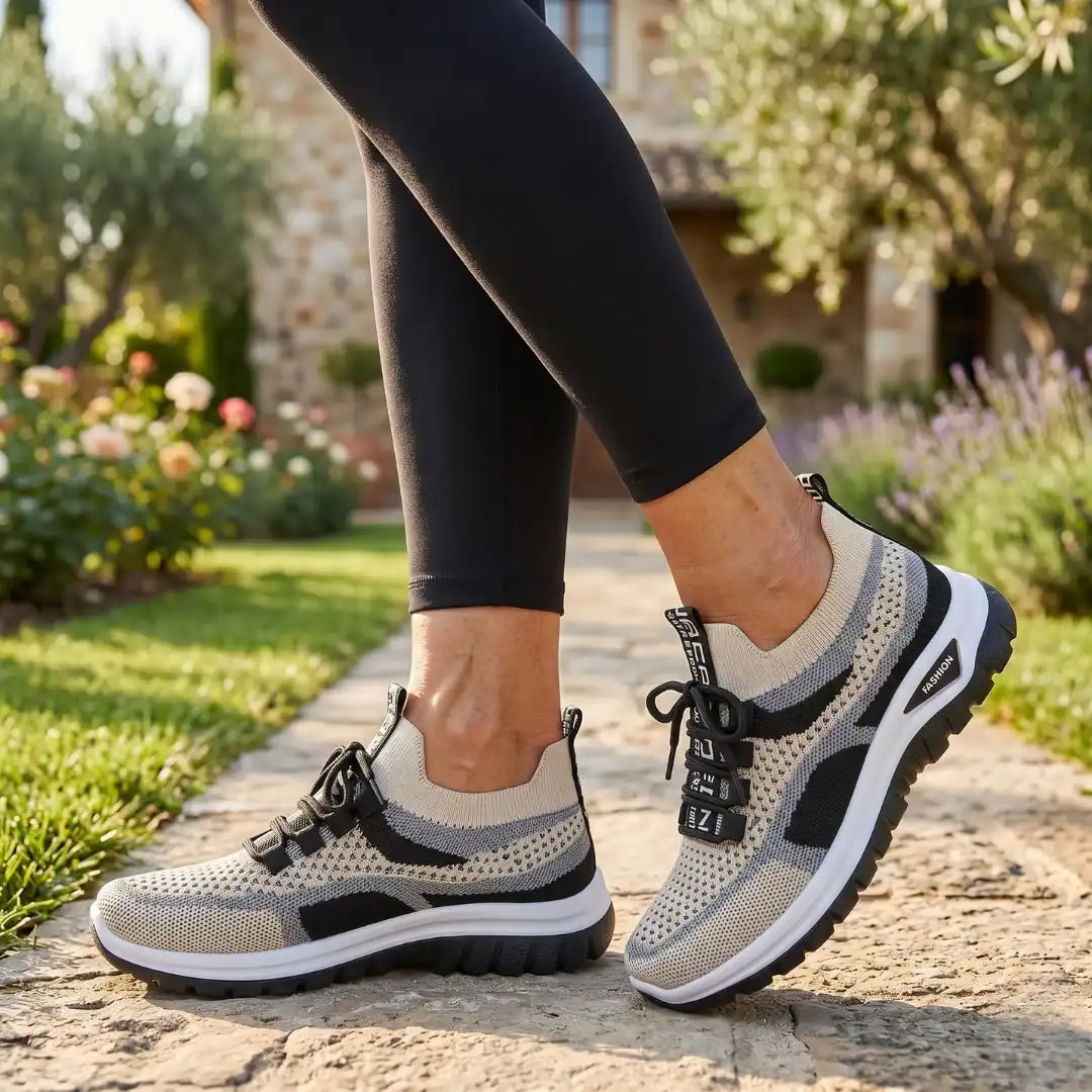 Sapatilhas slip on elásticas respiráveis para uso diário casual