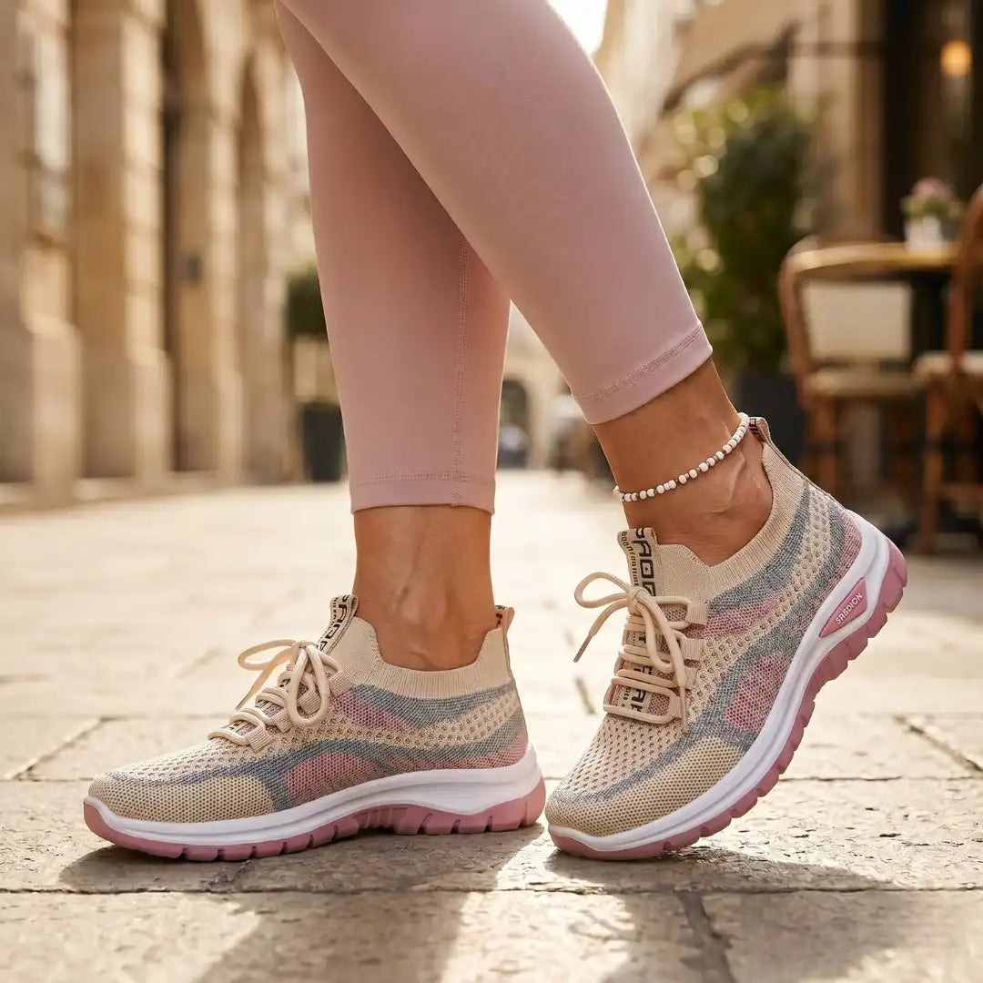 Sapatilhas slip on elásticas respiráveis para uso diário casual