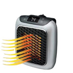 Aquecedor elétrico portátil mini 800W cinzento com cerâmica PTC e telecomando