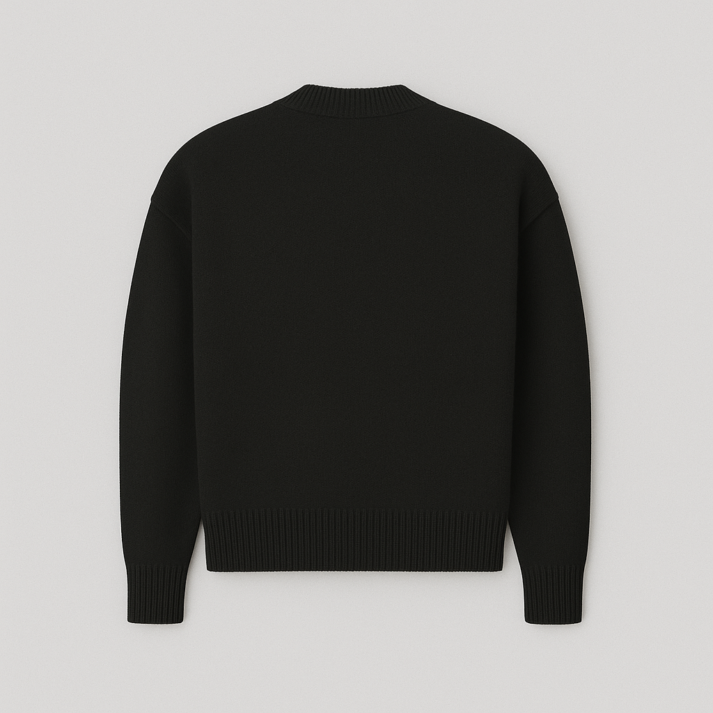 Camisola feminina oversized gola redonda com motivo coração