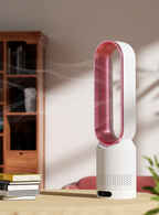 Ventilador torre sem pás 3 em 1 com purificador e esterilizador UV
