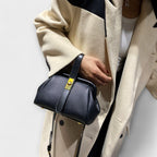 Mala retro feminina espaçosa com alças resistentes em estilo vintage