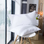 Almofadas de cama conjunto 2 peças, cobertura 100% algodão, macias e respiráveis
