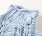 Camisola tricot cabo gola alta feminina corte relaxed