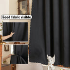 Cortinas blackout autoadesivas com velcro para quarto e sala, poliéster 100%