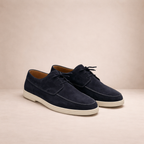 Sapatos loafer homem com atacadores moc toe salto baixo casual