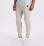 Calças de fato masculinas em tecido stretch elástico, elegantes e confortáveis para escritório