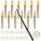 Velas LED flutuantes sem chama, conjunto 12 unidades com controlo remoto, decoração Natal e Halloween
