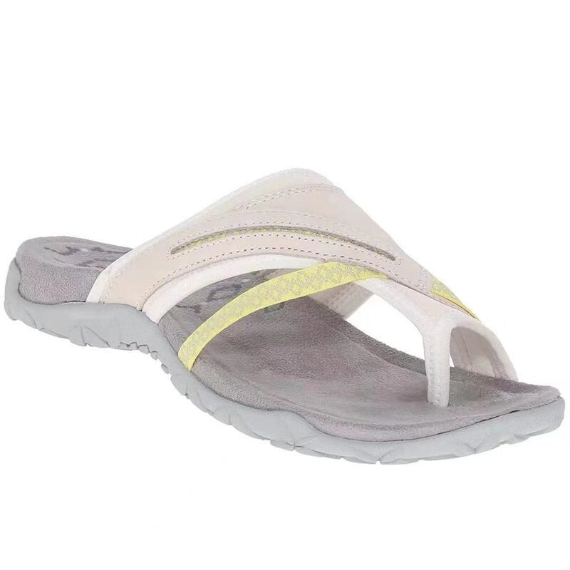 Sandálias ortopédicas femininas flip flop com suporte de arco plantar