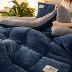 Edredom plush extra grosso antistático para outono e inverno