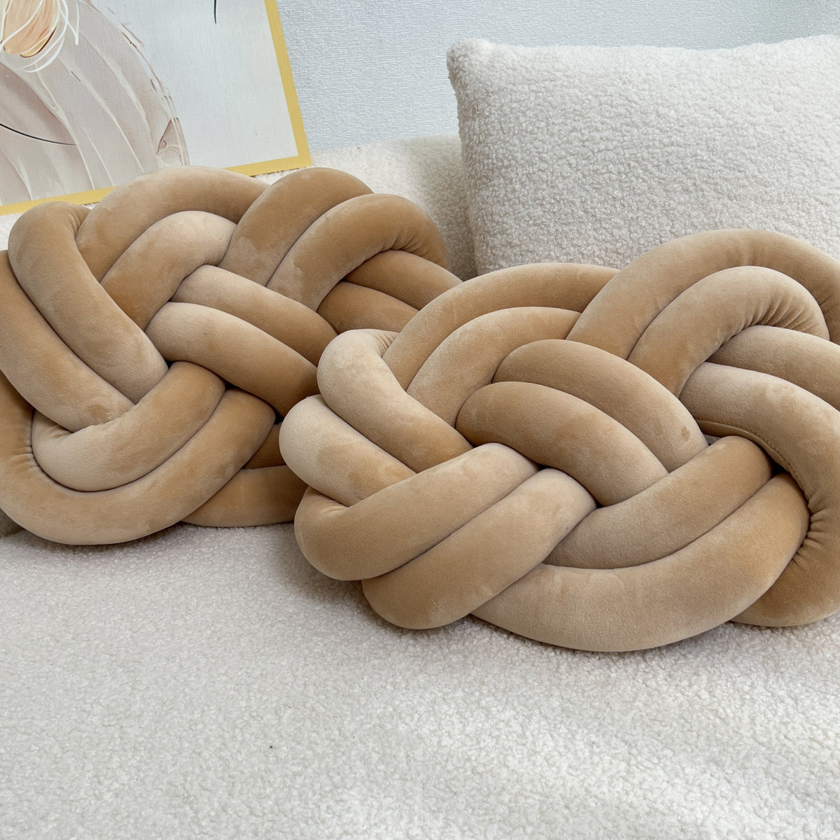 Almofadas decorativas de pelúcia macia, pack 2 unidades, design geométrico para sofá e cama
