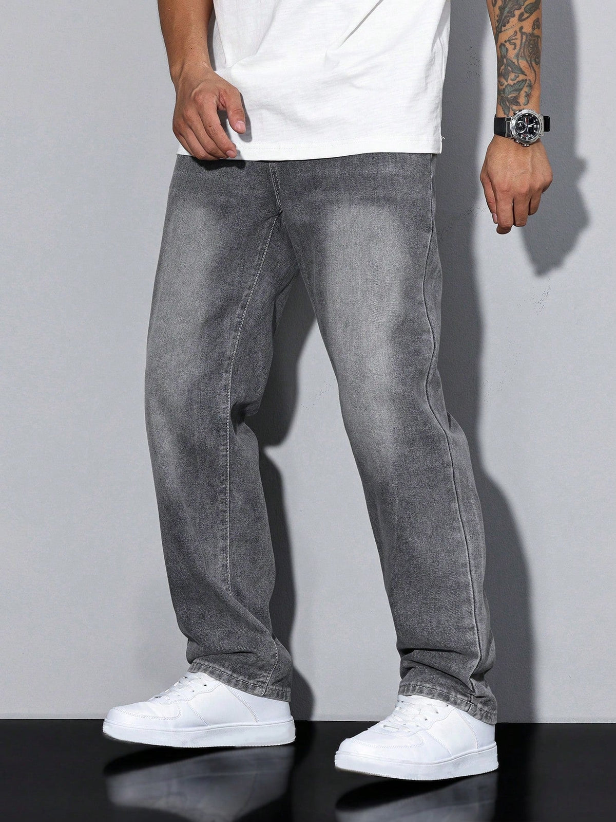 Jeans homem slim fit denim clássico em várias cores