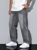 Jeans homem slim fit denim clássico em várias cores
