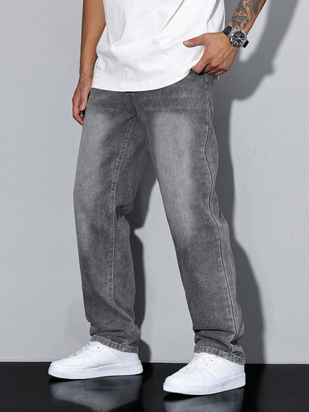 Jeans homem slim fit denim clássico em várias cores