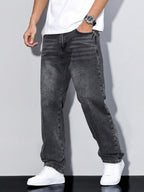 Jeans homem slim fit denim clássico em várias cores