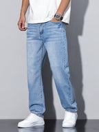 Jeans homem slim fit denim clássico em várias cores