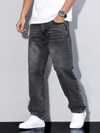 Jeans homem slim fit denim clássico em várias cores