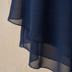 Conjunto chiffon feminino 2 peças blusa sobreposta e calça larga elegante