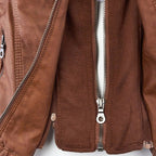 Jaqueta feminina com capuz e zíper slim fit, estilo biker urbano