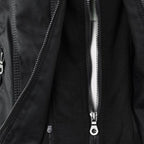 Jaqueta feminina com capuz e zíper slim fit, estilo biker urbano