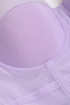 Top de renda feminino bustier com taças acolchoadas e alças ajustáveis