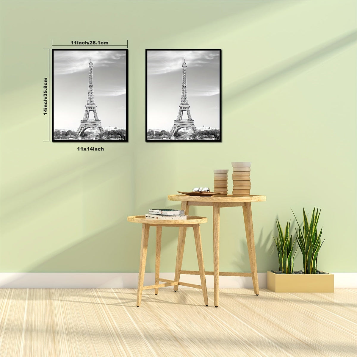 Molduras de fotos pretas conjunto 2 peças montagem em parede, estilo clássico A4 e 30x40 cm