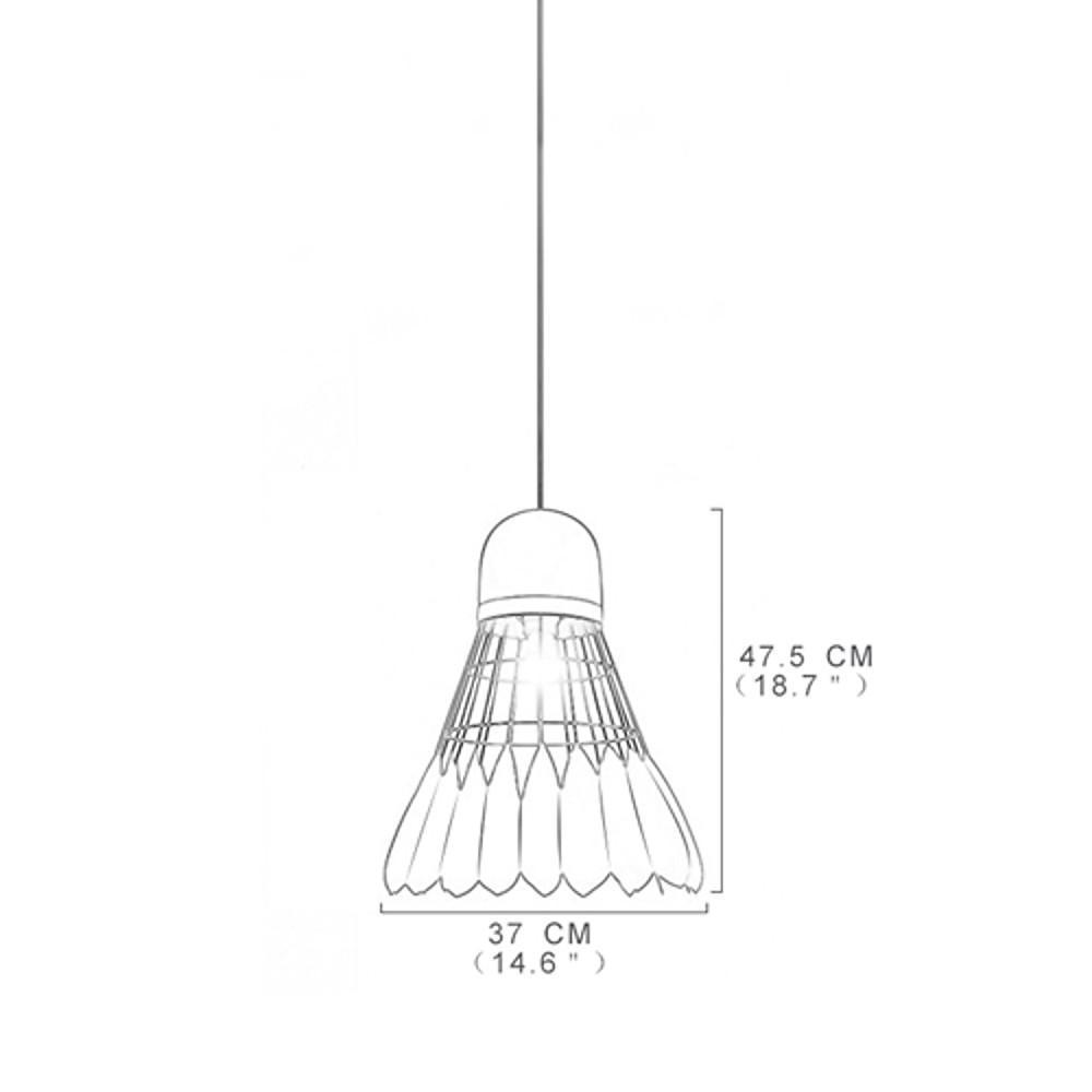 Candeeiro suspenso industrial 1 lâmpada, metal geométrico para cozinha e sala de jantar