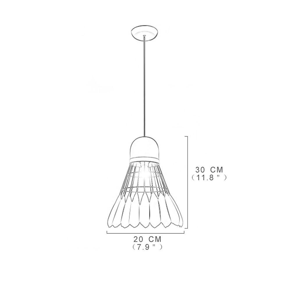 Candeeiro suspenso industrial 1 lâmpada, metal geométrico para cozinha e sala de jantar