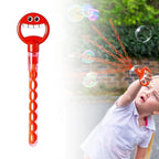 Varinha de bolhas 32 furos com design de mão sorridente, brinquedo colorido e portátil para crianças