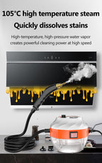 Limpador a vapor de alta pressão 2800W para cozinha, carro e superfícies domésticas