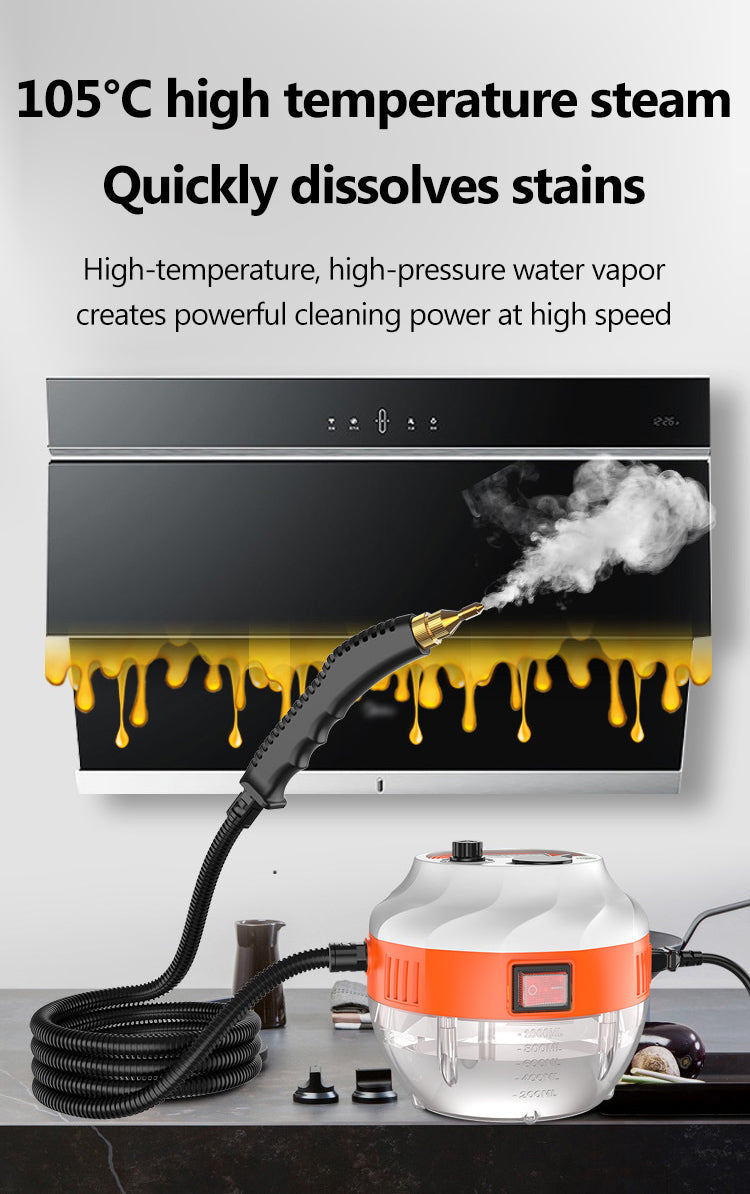 Limpador a vapor de alta pressão 2800W para cozinha, carro e superfícies domésticas