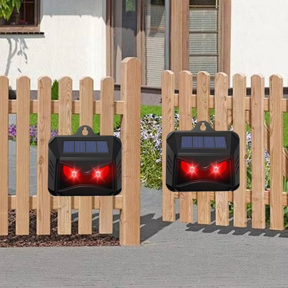 Repelente solar ultrassônico antianimais, pack 2 unidades para jardim exterior