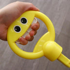 Varinha de bolhas 32 furos com design de mão sorridente, brinquedo colorido e portátil para crianças