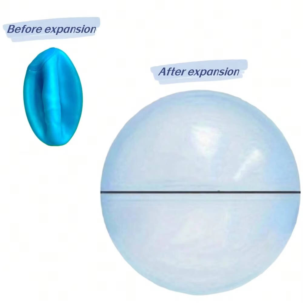 Bola Balão Gigante de Gel kit com 3 unidades transparente resistente para piscina e jardim