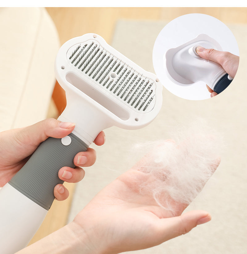 Secador de pelo para cães 3 em 1 com escova e pente intercambiáveis, temperatura ajustável