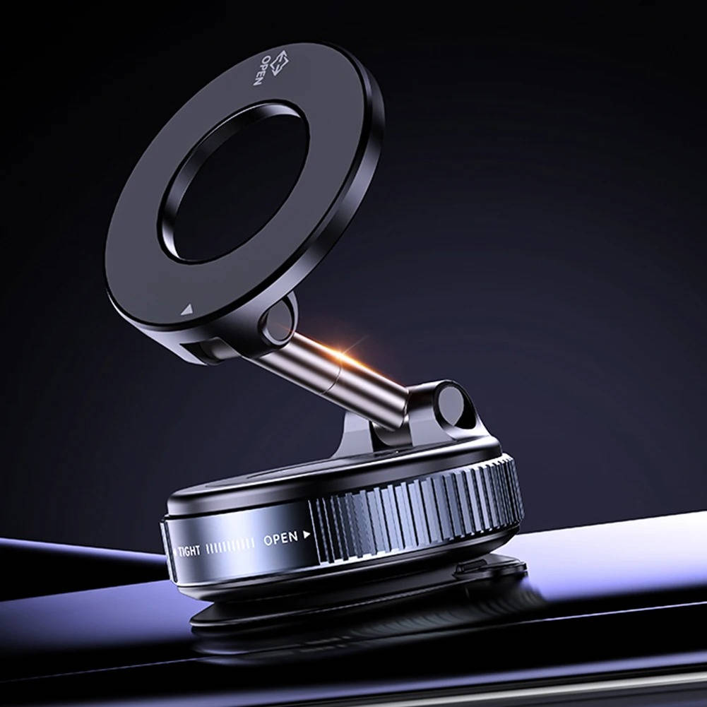 Suporte magnético para telemóvel 360° ajustável com ventosa para carro e casa